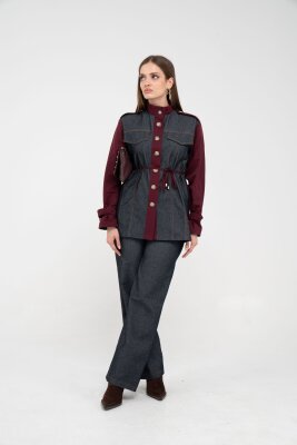 Kot Görünümlü Detaylı İkili Takım K1754 - 35