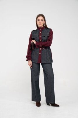 Kot Görünümlü Detaylı İkili Takım K1754 - 38