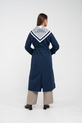 Kuşaklı Çift Düğmeli Kadın Trençkot 8086 - 25