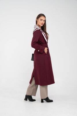 Kuşaklı Çift Düğmeli Kadın Trençkot 8086 - 31