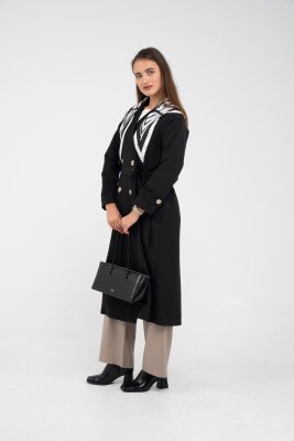 Kuşaklı Çift Düğmeli Kadın Trençkot 8086 - 37