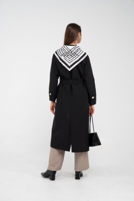 Kuşaklı Çift Düğmeli Kadın Trençkot 8086 - 42