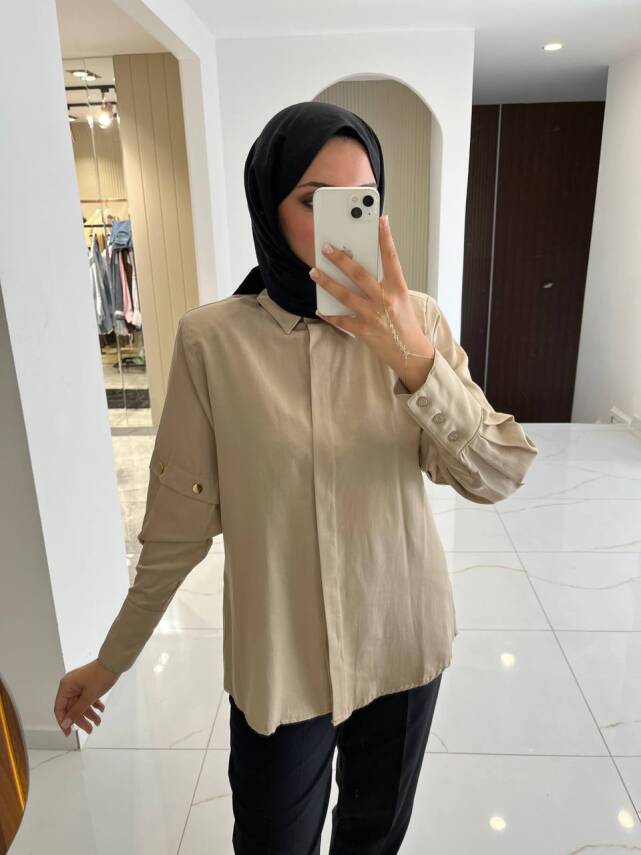 Metal Aksesurlı Basıc Gömlek GMK08009 - 4