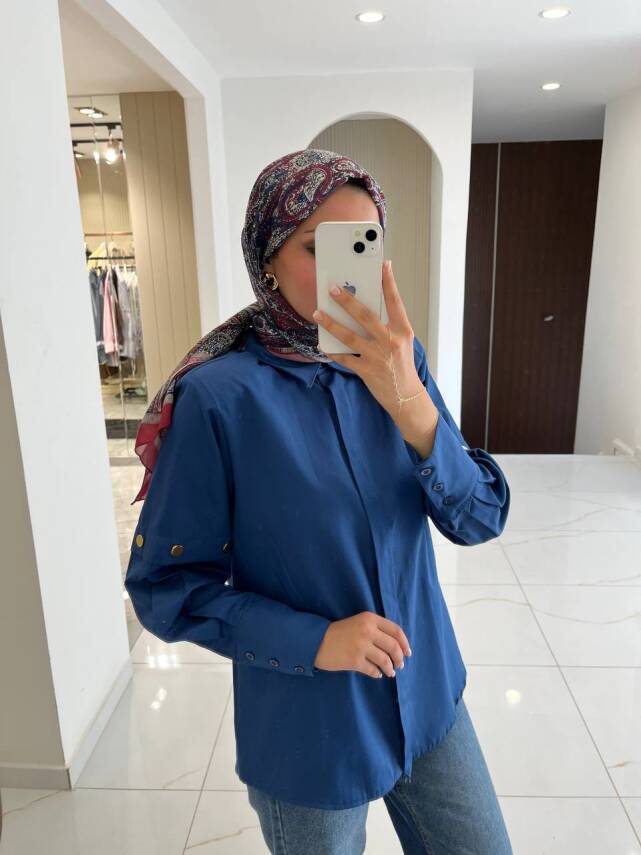 Metal Aksesurlı Basıc Gömlek GMK08009 - 5