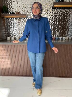 Metal Aksesurlı Basıc Gömlek GMK08009 - 6