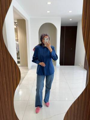 Metal Aksesurlı Basıc Gömlek GMK08009 - 8