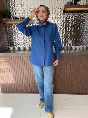 Metal Aksesurlı Basıc Gömlek GMK08009 - 10