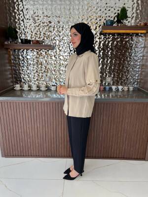 Metal Aksesurlı Basıc Gömlek GMK08009 - 13