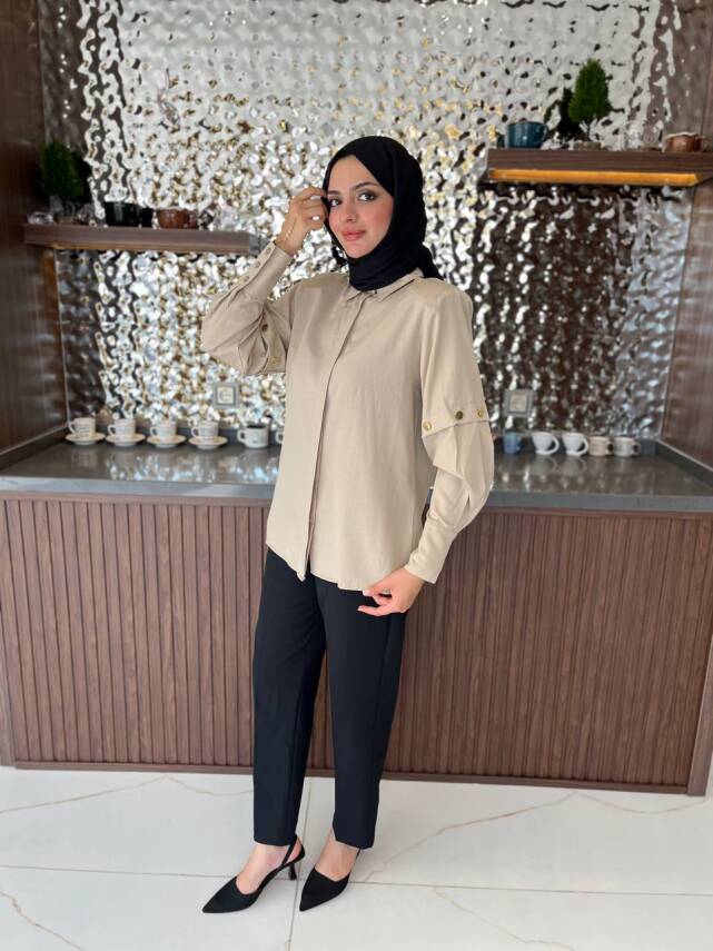 Metal Aksesurlı Basıc Gömlek GMK08009 - 14