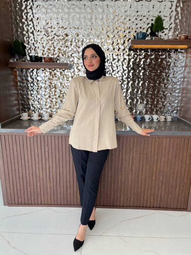 Metal Aksesurlı Basıc Gömlek GMK08009 - 16