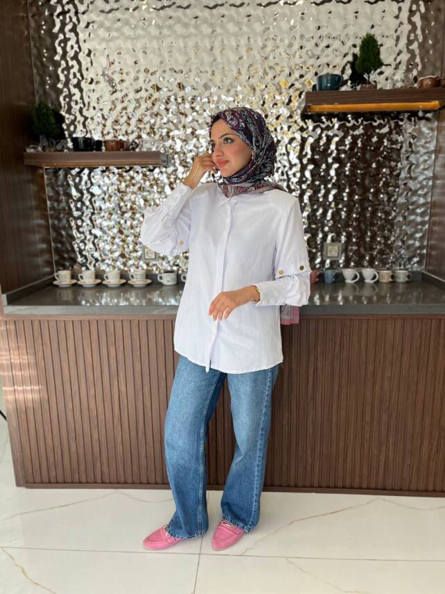 Metal Aksesurlı Basıc Gömlek GMK08009 - 25