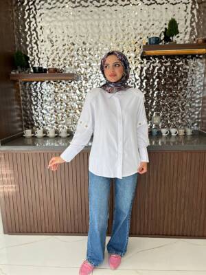 Metal Aksesurlı Basıc Gömlek GMK08009 - 27
