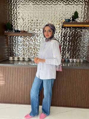 Metal Aksesurlı Basıc Gömlek GMK08009 - 29