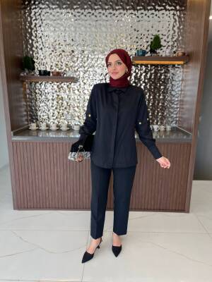 Metal Aksesurlı Basıc Gömlek GMK08009 - 32