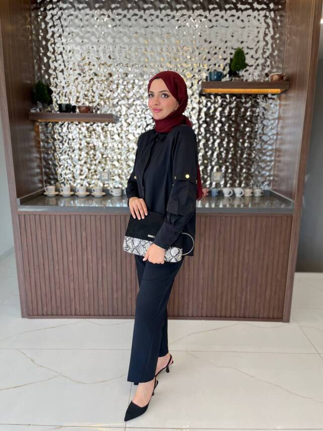 Metal Aksesurlı Basıc Gömlek GMK08009 - 34