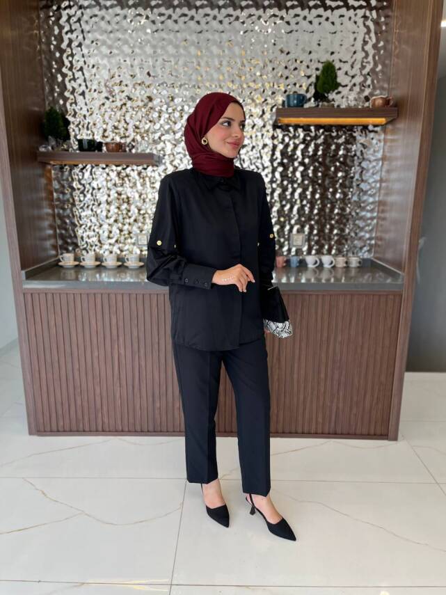 Metal Aksesurlı Basıc Gömlek GMK08009 - 35