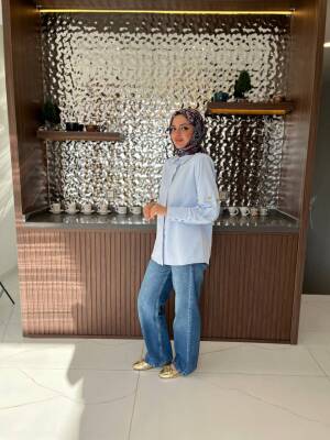 Metal Aksesurlı Basıc Gömlek GMK08009 - 36