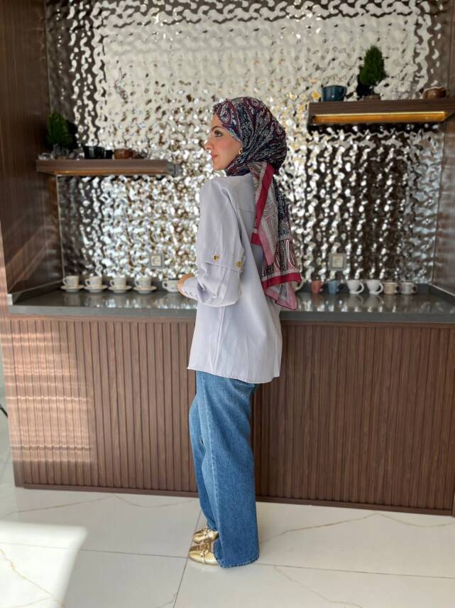 Metal Aksesurlı Basıc Gömlek GMK08009 - 38