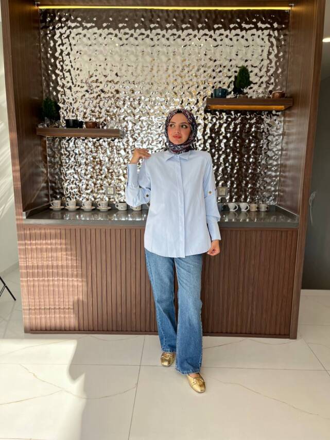 Metal Aksesurlı Basıc Gömlek GMK08009 - 41