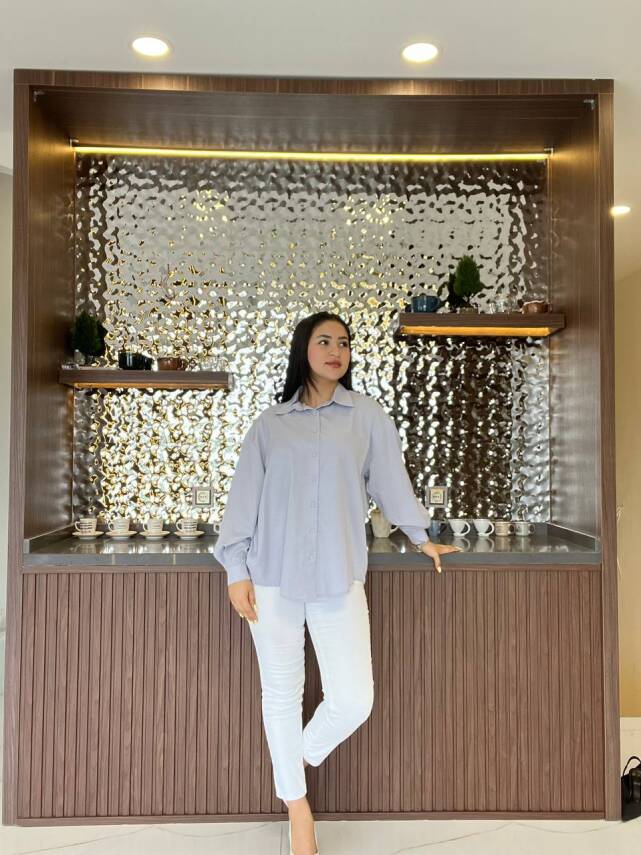 Sırt Dekolteli Oversize Basic Gömlek GMK08002 - 20