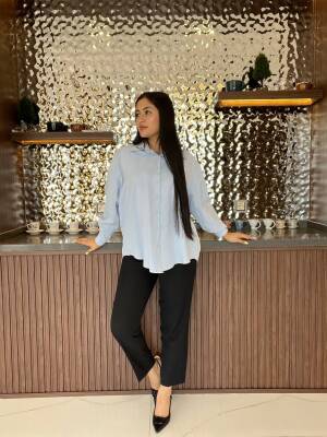 Sırt Dekolteli Oversize Basic Gömlek GMK08002 - 22