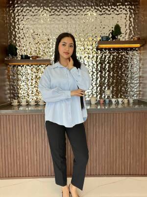 Sırt Dekolteli Oversize Basic Gömlek GMK08002 - 23