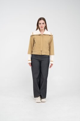 Oversize Fermuarlı Sweat Ceket K1720 - 2