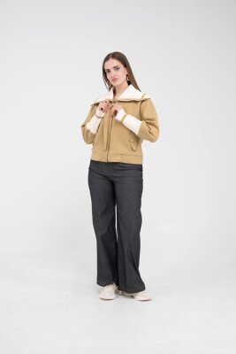 Oversize Fermuarlı Sweat Ceket K1720 - 3