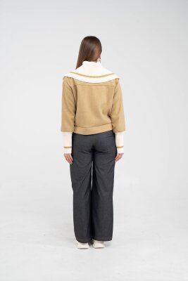 Oversize Fermuarlı Sweat Ceket K1720 - 6