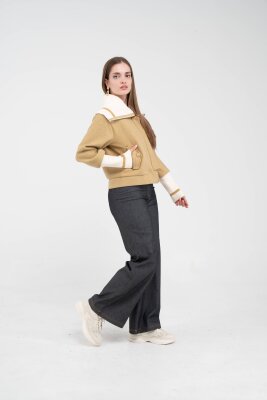 Oversize Fermuarlı Sweat Ceket K1720 - 5