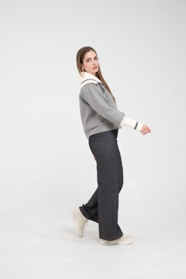 Oversize Fermuarlı Sweat Ceket K1720 - 11