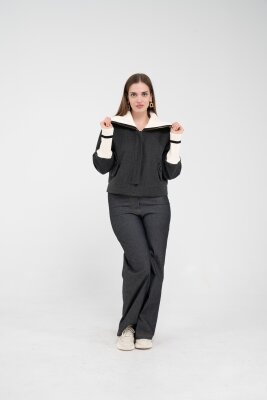 Oversize Fermuarlı Sweat Ceket K1720 - 15