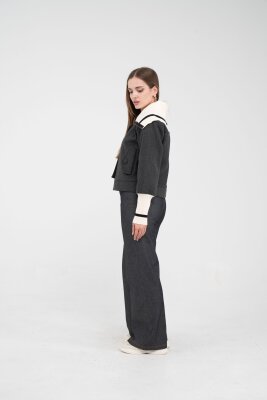 Oversize Fermuarlı Sweat Ceket K1720 - 17