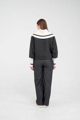 Oversize Fermuarlı Sweat Ceket K1720 - 21