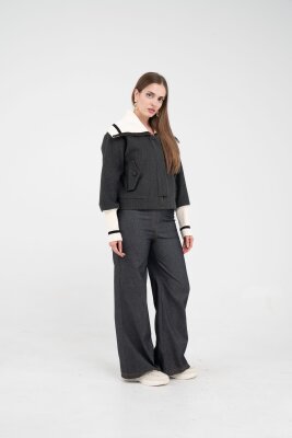 Oversize Fermuarlı Sweat Ceket K1720 - 18
