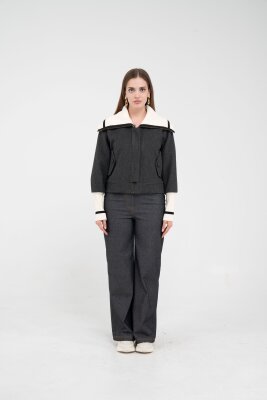 Oversize Fermuarlı Sweat Ceket K1720 - 20