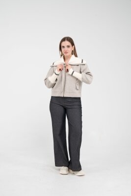 Oversize Fermuarlı Sweat Ceket K1720 - 22