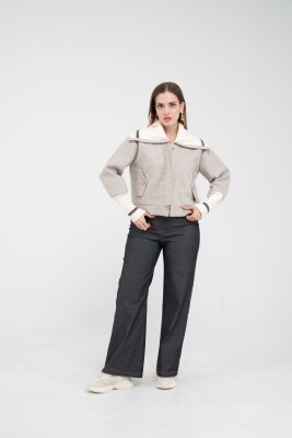 Oversize Fermuarlı Sweat Ceket K1720 - 23