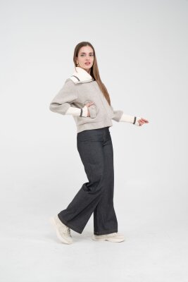 Oversize Fermuarlı Sweat Ceket K1720 - 25