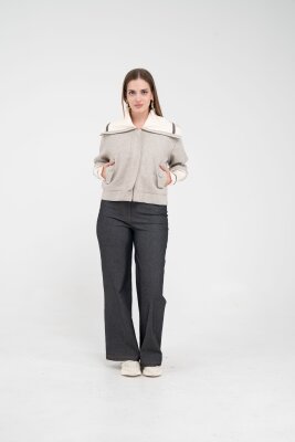 Oversize Fermuarlı Sweat Ceket K1720 - 26
