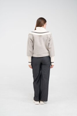 Oversize Fermuarlı Sweat Ceket K1720 - 28