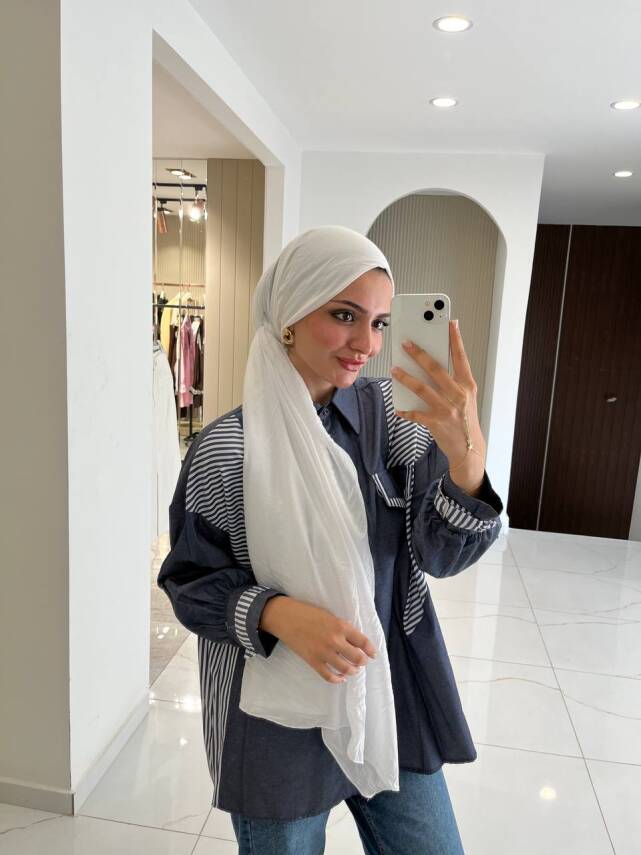 Parça Detaylı Cep Aksesurlı Simetrik Kesim Oversize Basıc Gömlek GMK16046 - 10