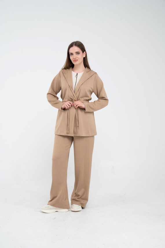 Rahat Kalıp Kapüşonlu Kadın Takım 1726 - 1