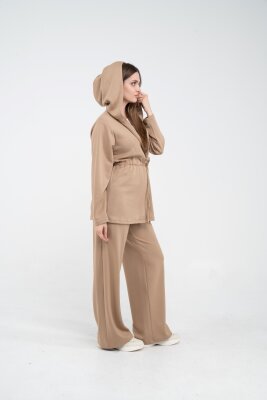 Rahat Kalıp Kapüşonlu Kadın Takım 1726 - 4