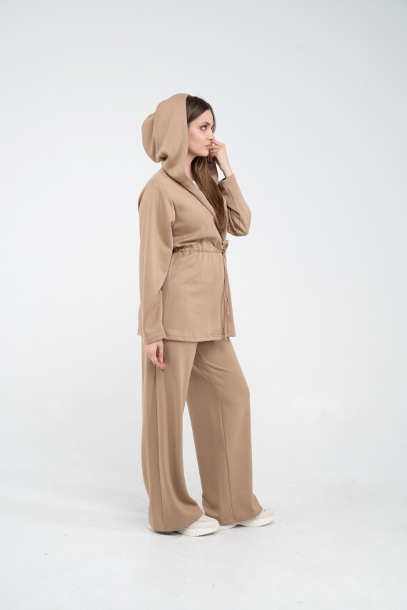 Rahat Kalıp Kapüşonlu Kadın Takım 1726 - 4