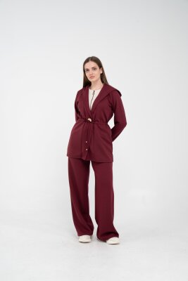 Rahat Kalıp Kapüşonlu Kadın Takım 1726 - 9