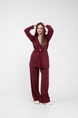 Rahat Kalıp Kapüşonlu Kadın Takım 1726 - 14