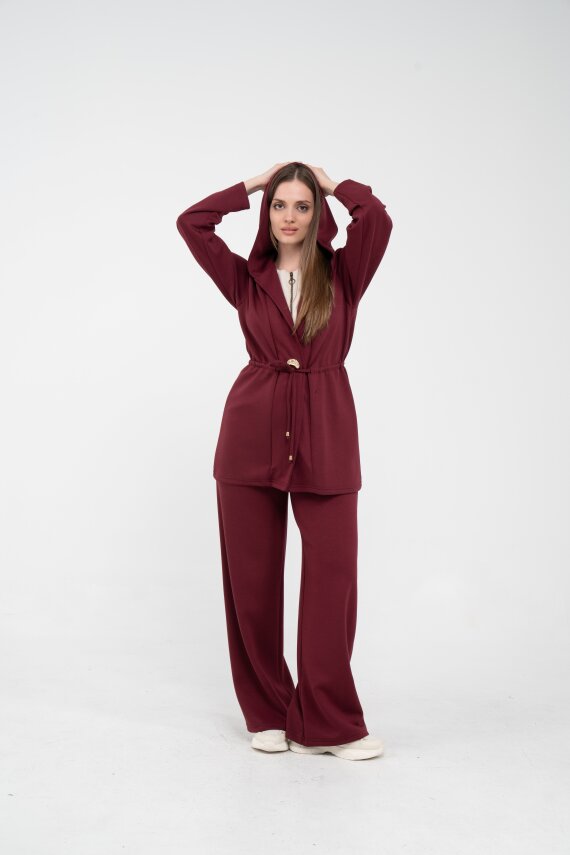 Rahat Kalıp Kapüşonlu Kadın Takım 1726 - 14