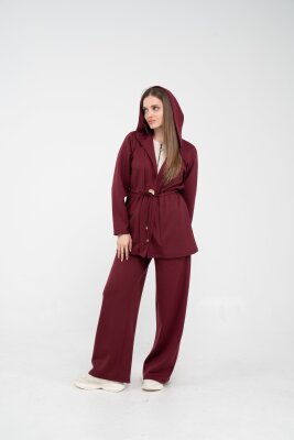 Rahat Kalıp Kapüşonlu Kadın Takım 1726 - 16