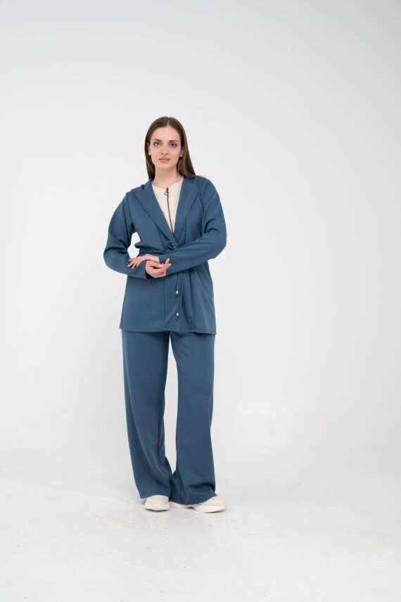 Rahat Kalıp Kapüşonlu Kadın Takım 1726 - 19